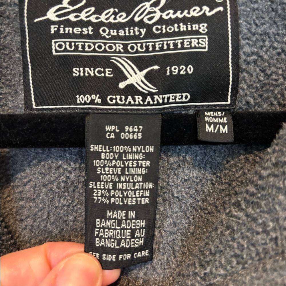 Vintage Eddie Bauer Men's Polartech Light Tan Windbreaker 164 Sale - Picture 3 of 8